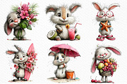 Whimsical Summer Bunny Clipart, an Illustration by Craft Nest (Thumbnail 3 of 12)