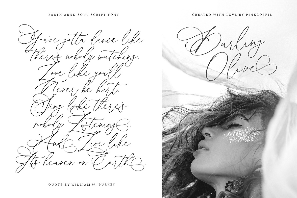 Earth And Soul | Elegant Script Font, a Script Font by Pink Coffie (Photo 11 of 12)