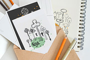 Keys In Sketch Style, a Decorative Illustration by Mona Monash (Thumbnail 7 of 7)