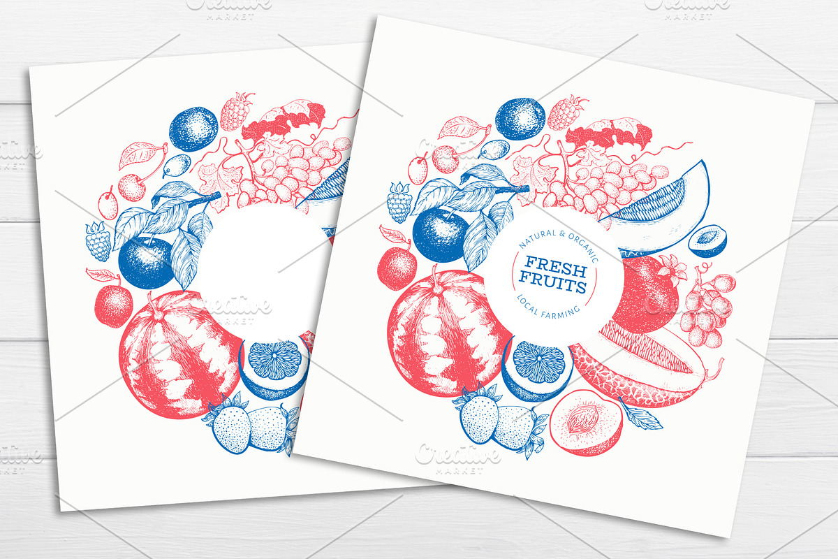 Fruits&Berries Vector Collection, a Food Illustration by Lubov Illustrations Shop (Photo 4 of 6)