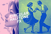 Circular Halftone Pattern Photoshop, a Layer Style Add-On by LESZ Design (Thumbnail 1 of 6)