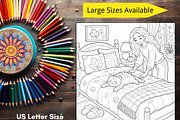 Cozy Fall Coloring Pages Bundle, a Brochure Template by LA Design (Thumbnail 8 of 10)