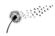 Dandelion Blow Silhouette Bundle, an Illustration by yasushie (Thumbnail 23 of 31)