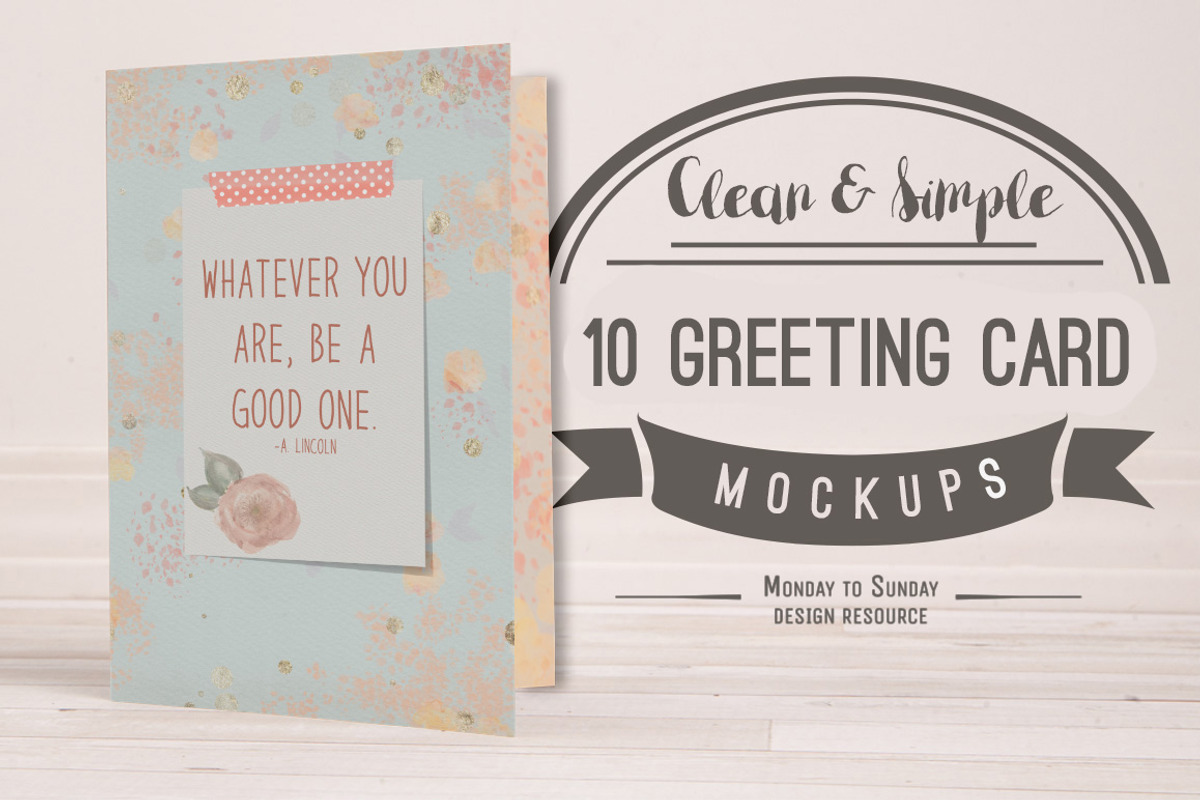 10 A7 (5x7) Greeting Card Mockups, a Product Mockup by Snark Heart (Photo 1 of 2)