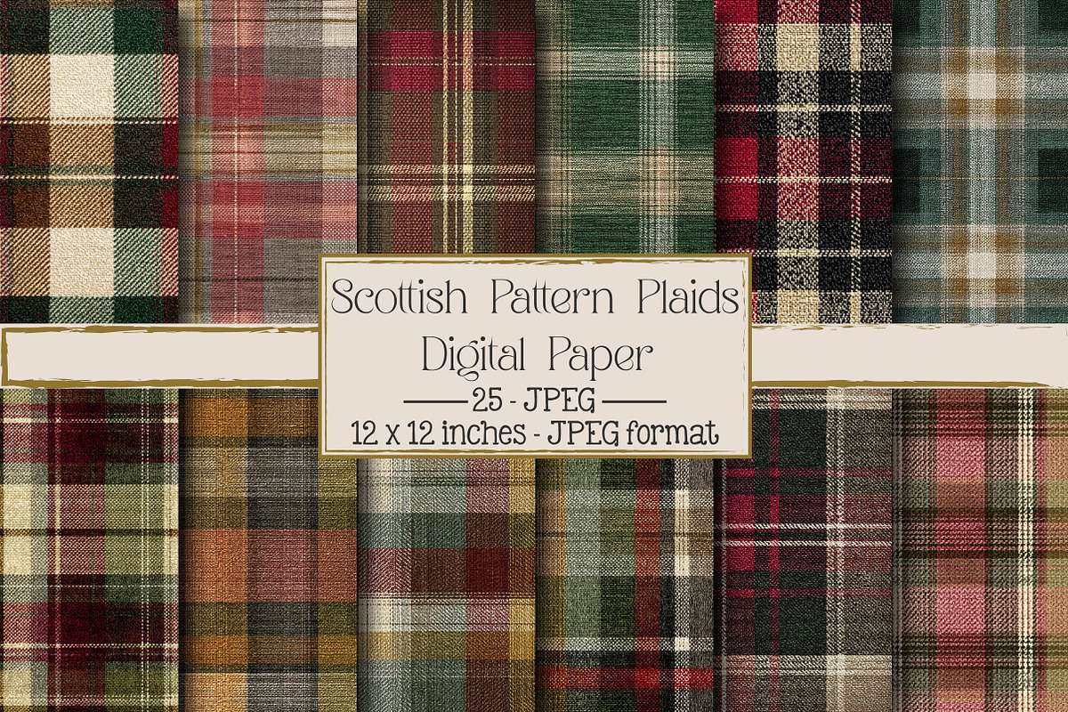 Scottish Pattern Plaids, a Texture Illustration by DreamPrint404