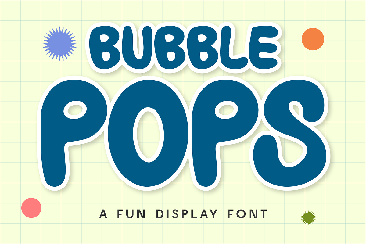 Bubble Pops - Fun Display, a Sans Serif Font by Indotype Foundry (Photo 1 of 10)