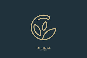 Alphabet letter C with leaf logo, a Branding & Logo Template by idesign_4u