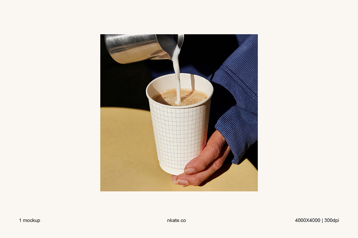 Paper Coffee Cup Mockup, a Cups & Container Mockup by nkate (Photo 4 of 6)