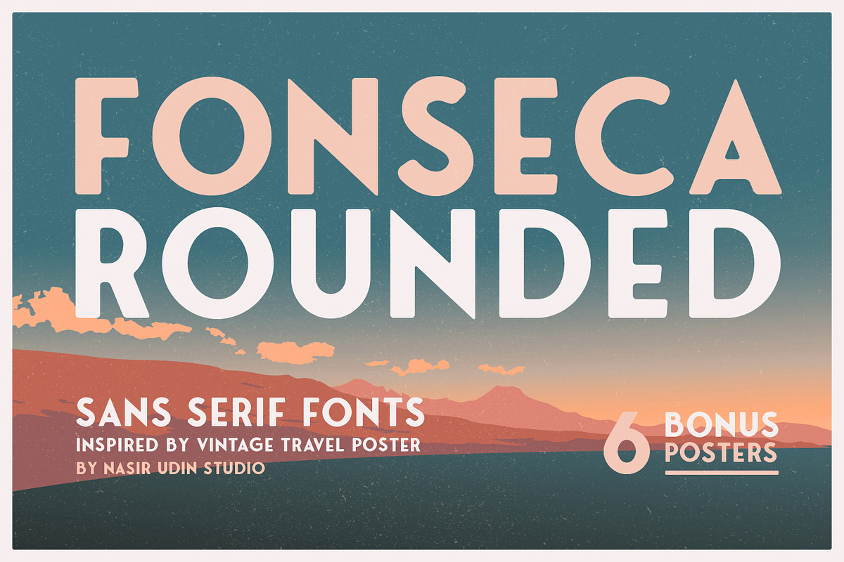 Fonseca Rounded +BONUS RETRO POSTERS, a Sans Serif Font by Nasir Udin (Photo 1 of 10)