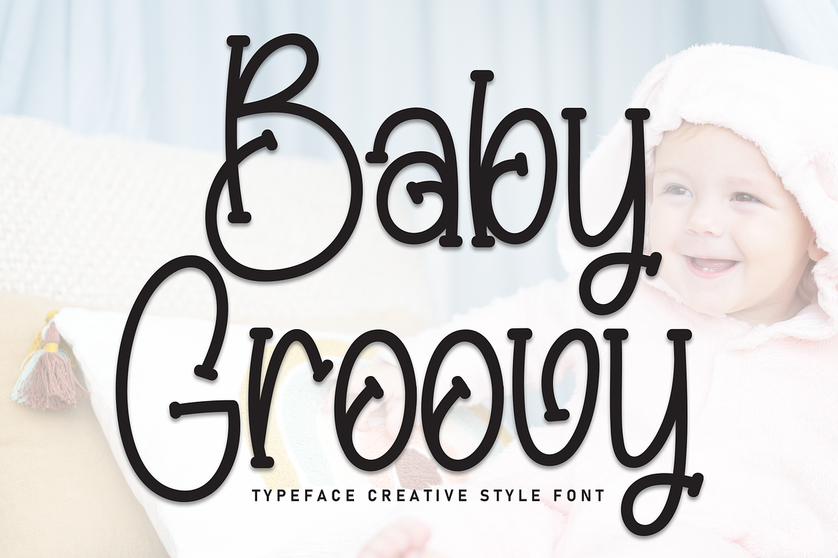 Baby Groovy | Script Font, a Handwritten Font by Scratchones (Photo 1 of 8)