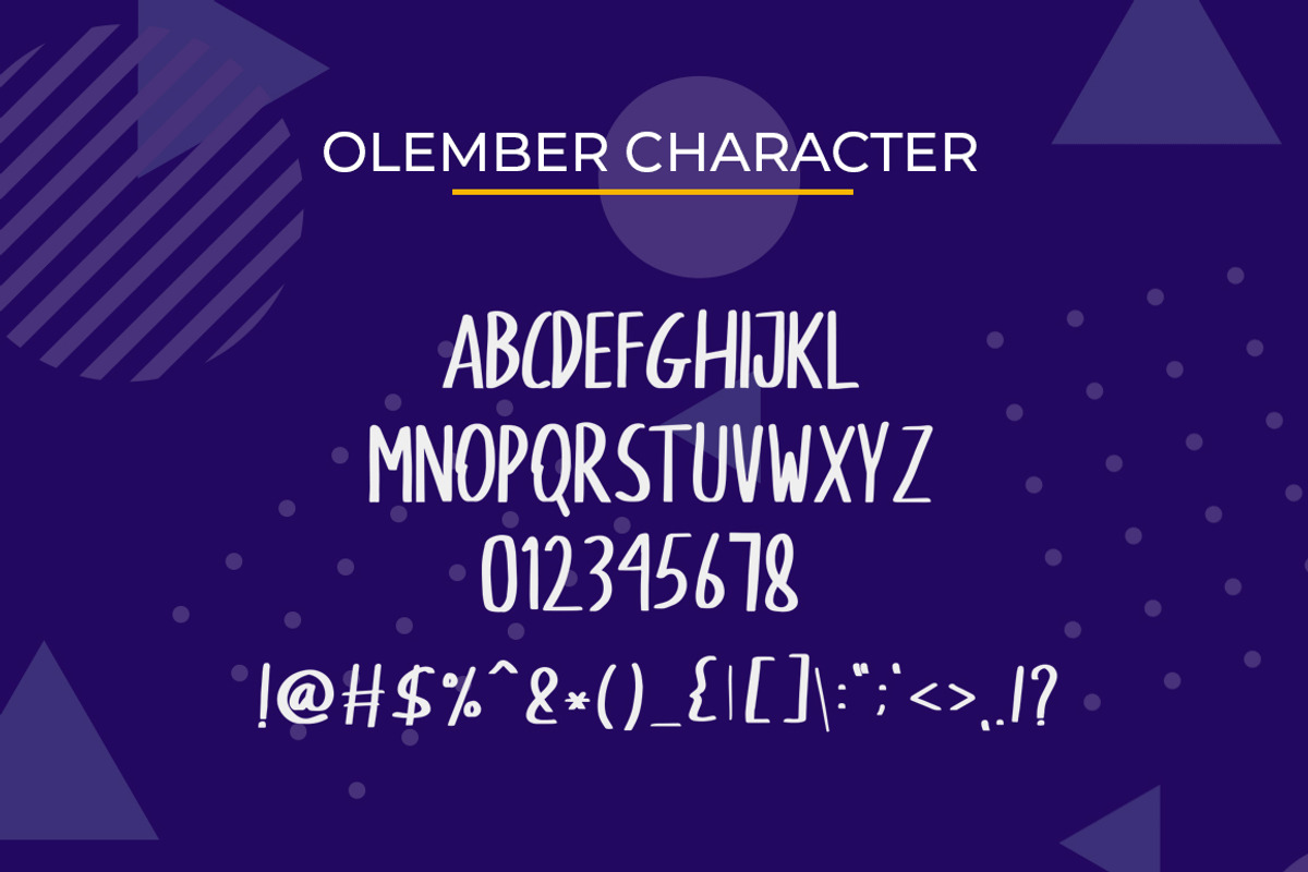 Olenber Font preview 6