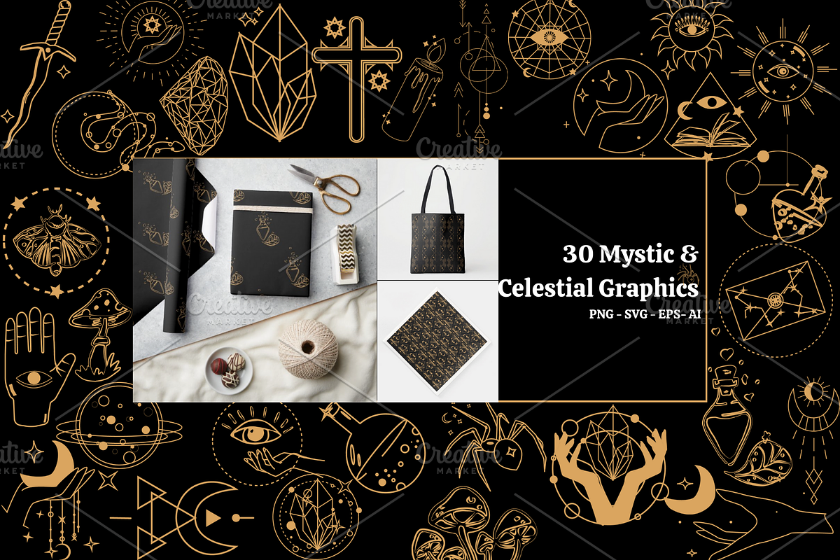 Mystic & Celestial Cliparts, an Illustration by Expose_Adam (Photo 1 of 3)