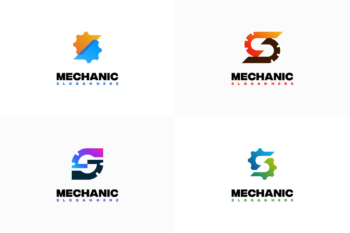 Set of Gear Logo designs concept, a Branding & Logo Template by Lucky Creative (Photo 1 of 5)