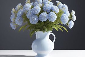 Blue flowers still life photograph, a Nature Photo by ComfortQ