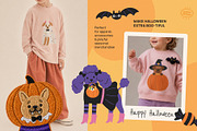 Spooky Dogs Halloween Illustrations, a Seasonal Illustration by happpydesign (Thumbnail 3 of 9)
