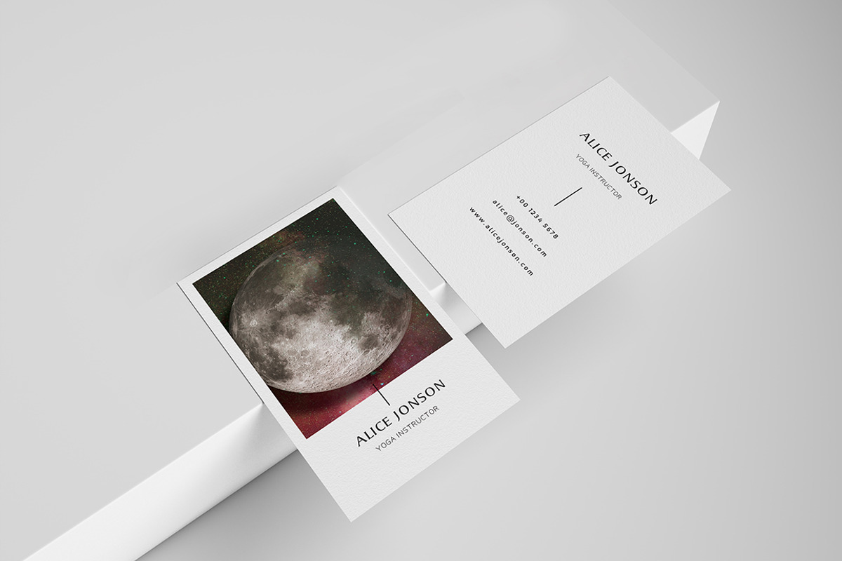 Moon Business Card, a Business Card Template by land art (Photo 3 of 4)