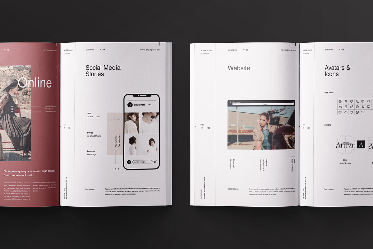 AURA | Brand Guidelines Template, a Brochure Template by ArtisanaAura (Photo 16 of 20)