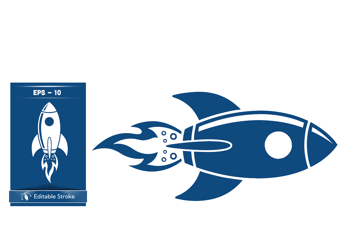 Dynamic Rocket Icon Vector, a Technology Illustration by CarWrap design (Photo 4 of 4)