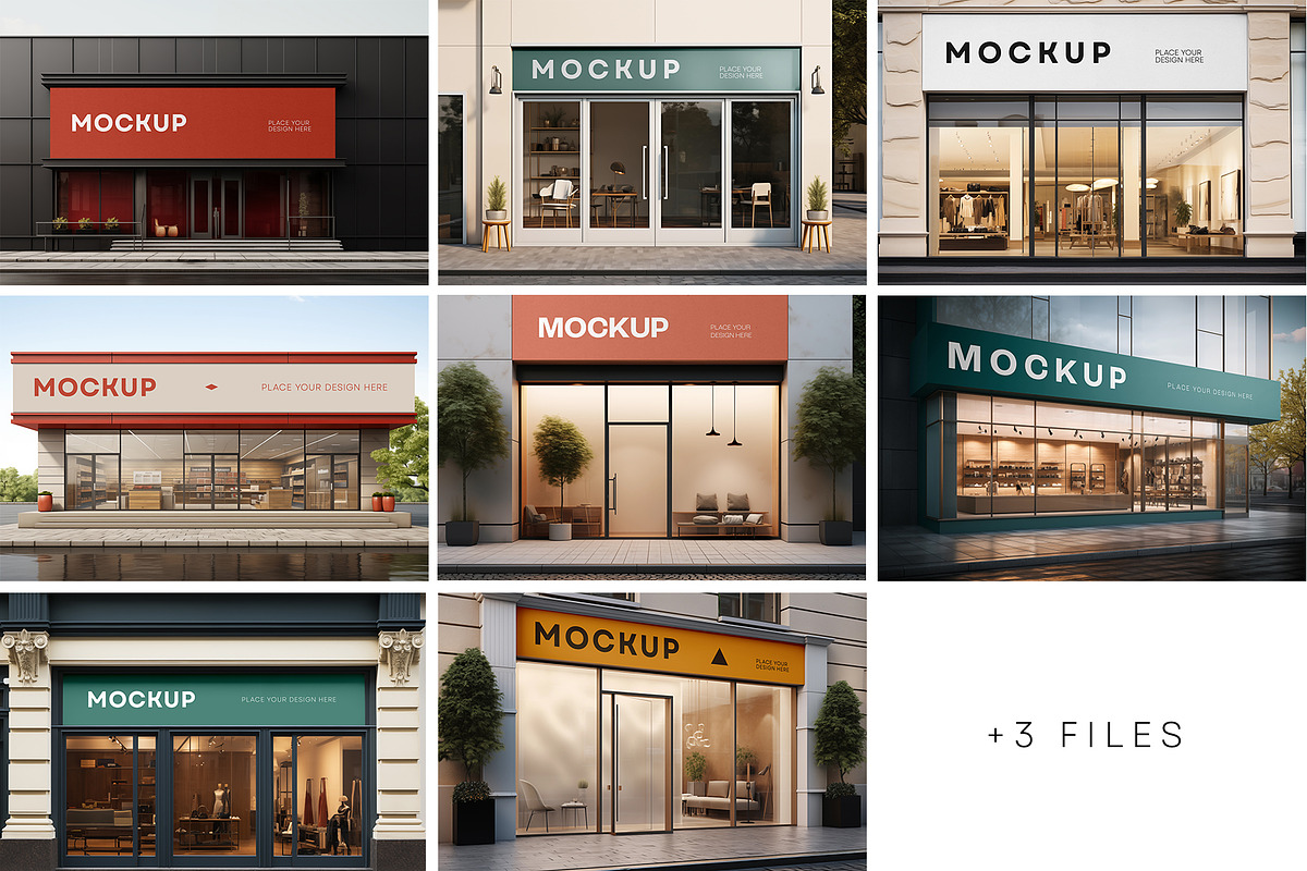 Shop Facade Mockup Generated with AI, an Advertising Mockup by dpi (Photo 2 of 13)