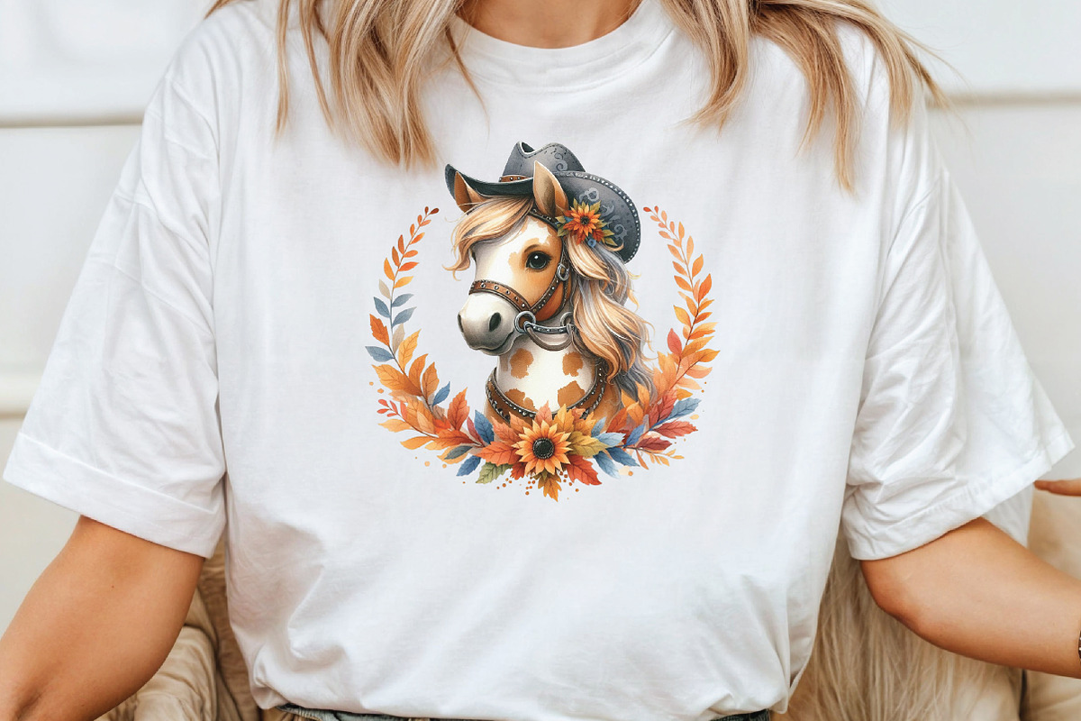 Watercolor Cowboy Autumn Clipart, an Illustration by CraftArtStudio (Photo 4 of 6)
