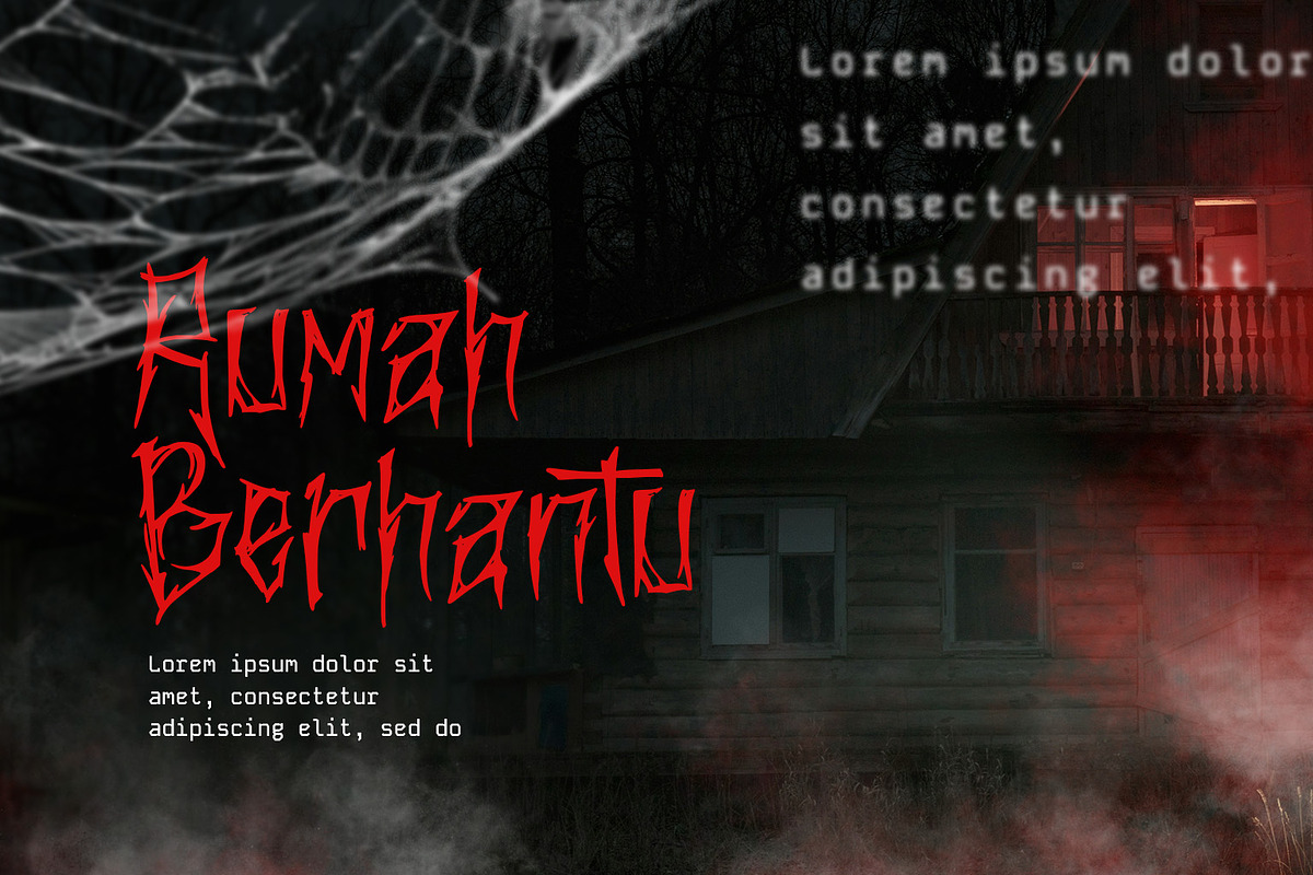 Durhaka - Horror Font Display, a Blackletter Font by Kincrev Studio (Photo 3 of 6)