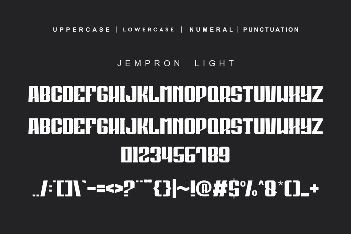 Jempron Font Bundle, a Sans Serif Font by QR Design Studio (Photo 11 of 12)