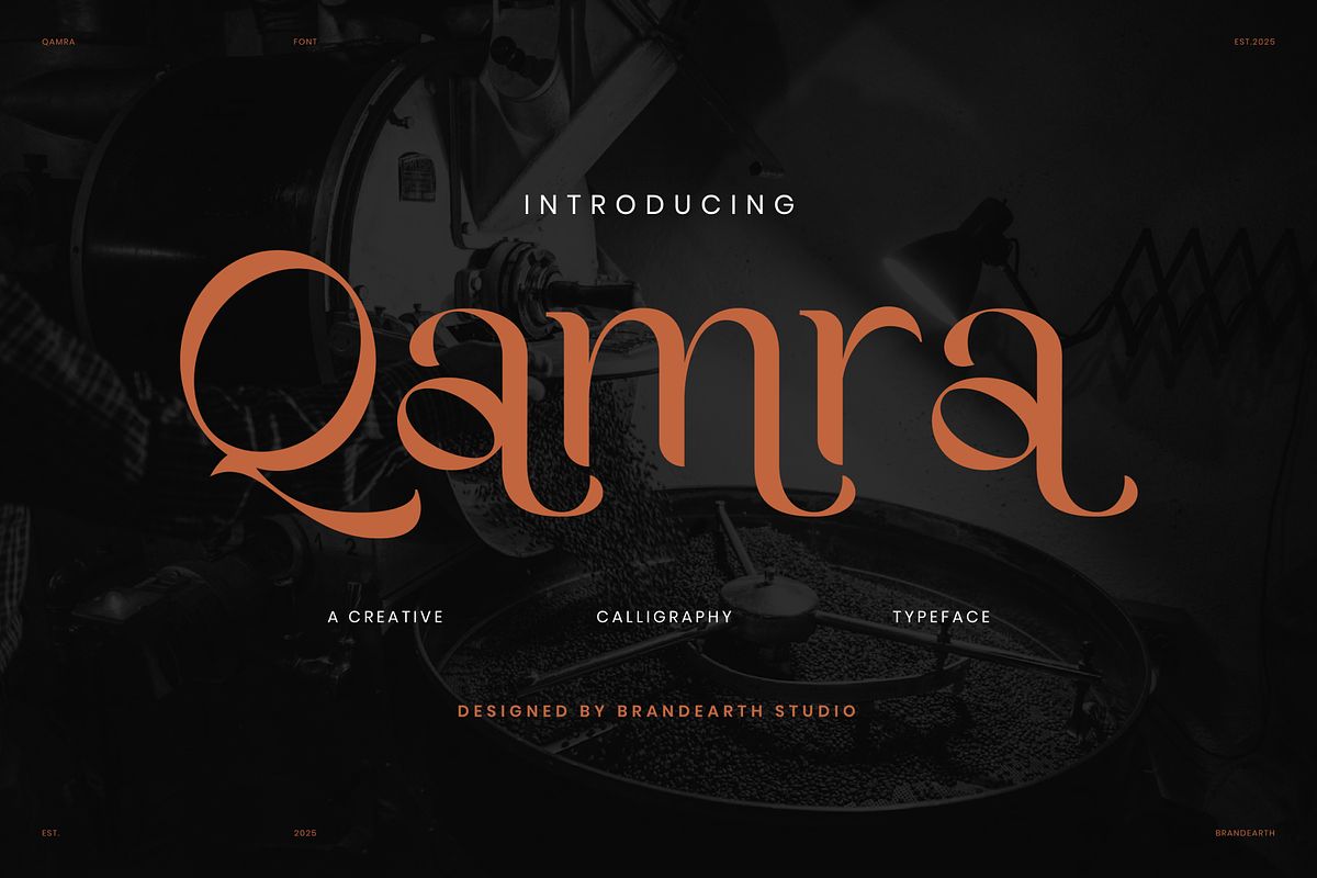 Qamra Creative Font, a Script Font by Catalystco Studio (Photo 1 of 7)