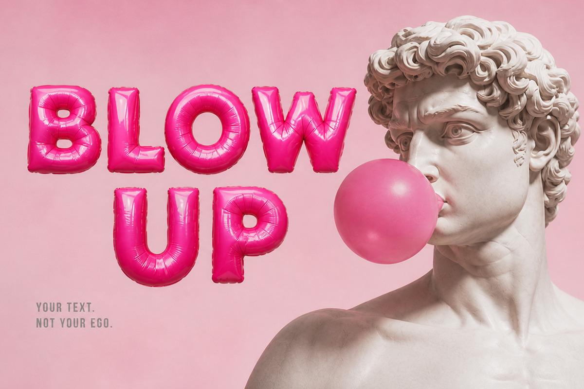 Pink Balloon Font, a Sans Serif Font by Handmadefont (Photo 7 of 21)