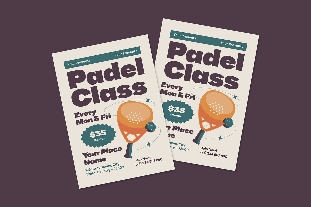 Padel Class - Flyer, a Brochure Template by Izdihaar_Studio (Photo 2 of 3)