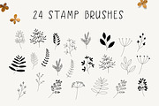 Leaves Procreate Stamp Brushes, a Brush Add-On by Little Nordic Atelier (Thumbnail 2 of 3)