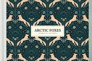 Arctic Foxes Seamless Pattern, a Pattern Graphic by Dina Mae (Thumbnail 1 of 15)