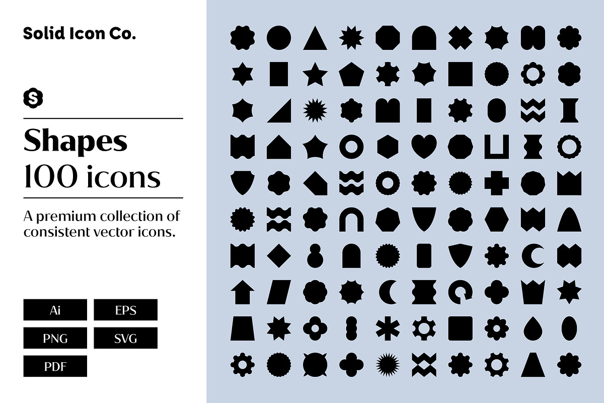 Shapes Icons, a Solid Icon by Solid Icon Co (Photo 1 of 6)