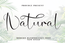 Natural | Script Font