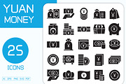 Yuan Money Glyph Icons Set, a Finance Illustration by Designfour (Thumbnail 1 of 7)