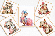 Mother's Day Animals Clipart, an Illustration by DreamArtGraphic (Thumbnail 6 of 8)