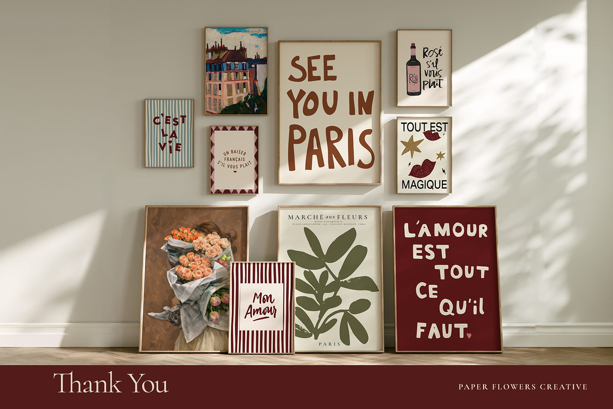 Paris Inspired Prints and Posters, a Background Graphic by Paper Flowers Studio (Photo 12 of 12)