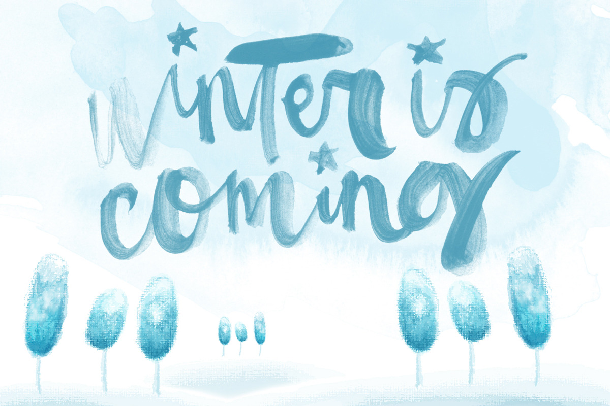 Hand Lettering Set of Winter, an Illustration by hellopop design (Photo 3 of 4)