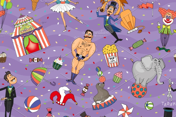 Seamless Circus Pattern
