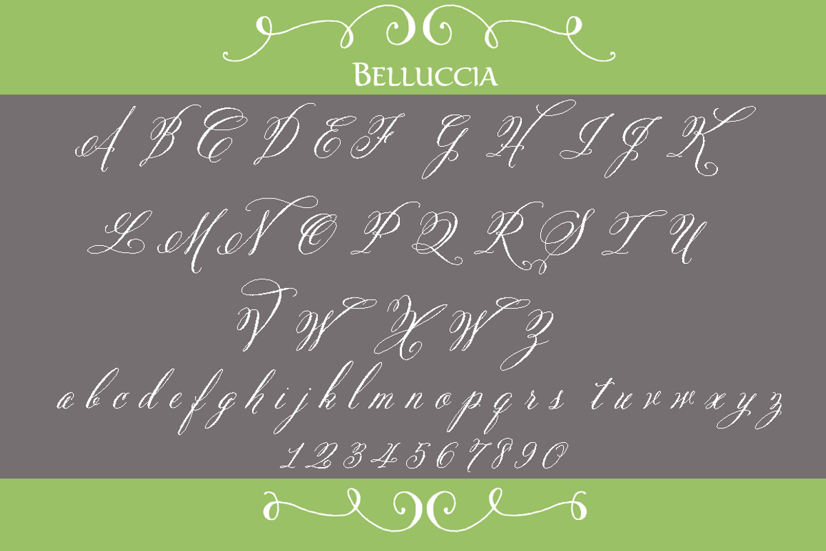 Belluccia Hand Lettered Font preview 2