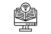 Wifi Line Icon, an Outline Icon by Pexelpy (Thumbnail 1 of 2)