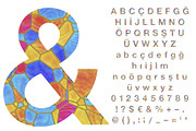 Stained Glass Font & PNG Set, a Symbol Font by Creative Graphics (Thumbnail 2 of 7)