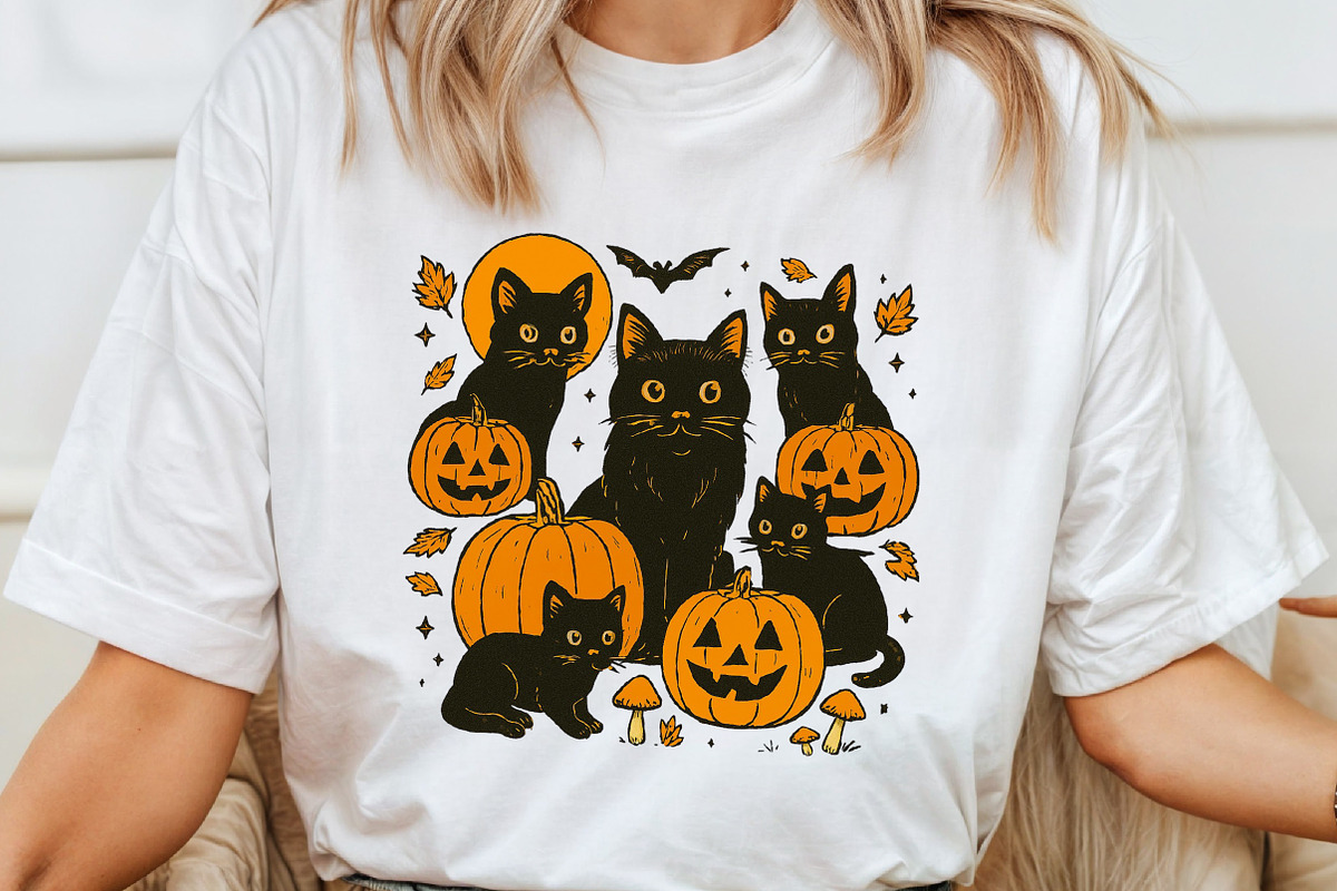Black Cat Pumpkin Png, an Illustration by Craft Nest (Photo 3 of 6)