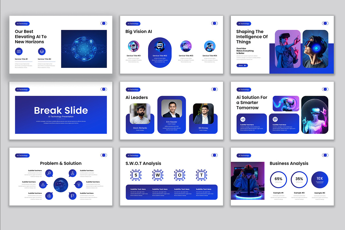 Ai Artificial Technology Template, a Presentation Template by Pradaxa (Photo 2 of 6)