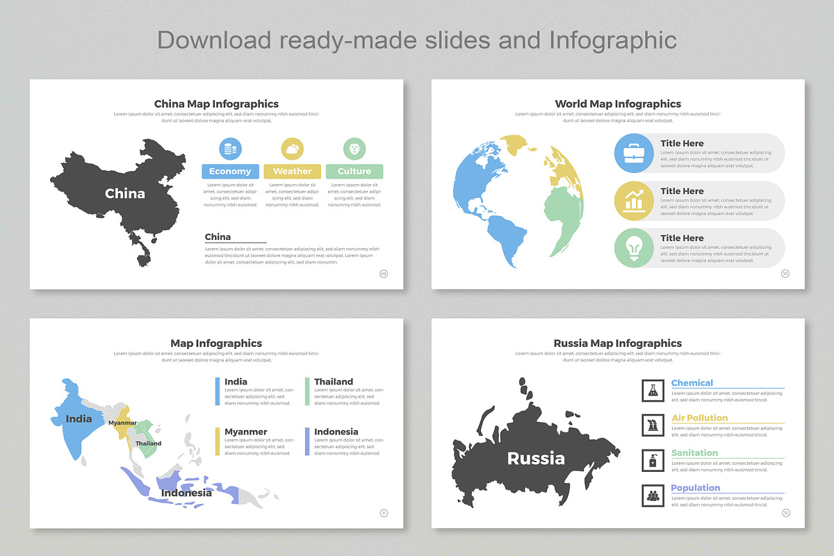 Map Infographic Google Slide, a Presentation Template by Mighty-Slide (Photo 4 of 8)