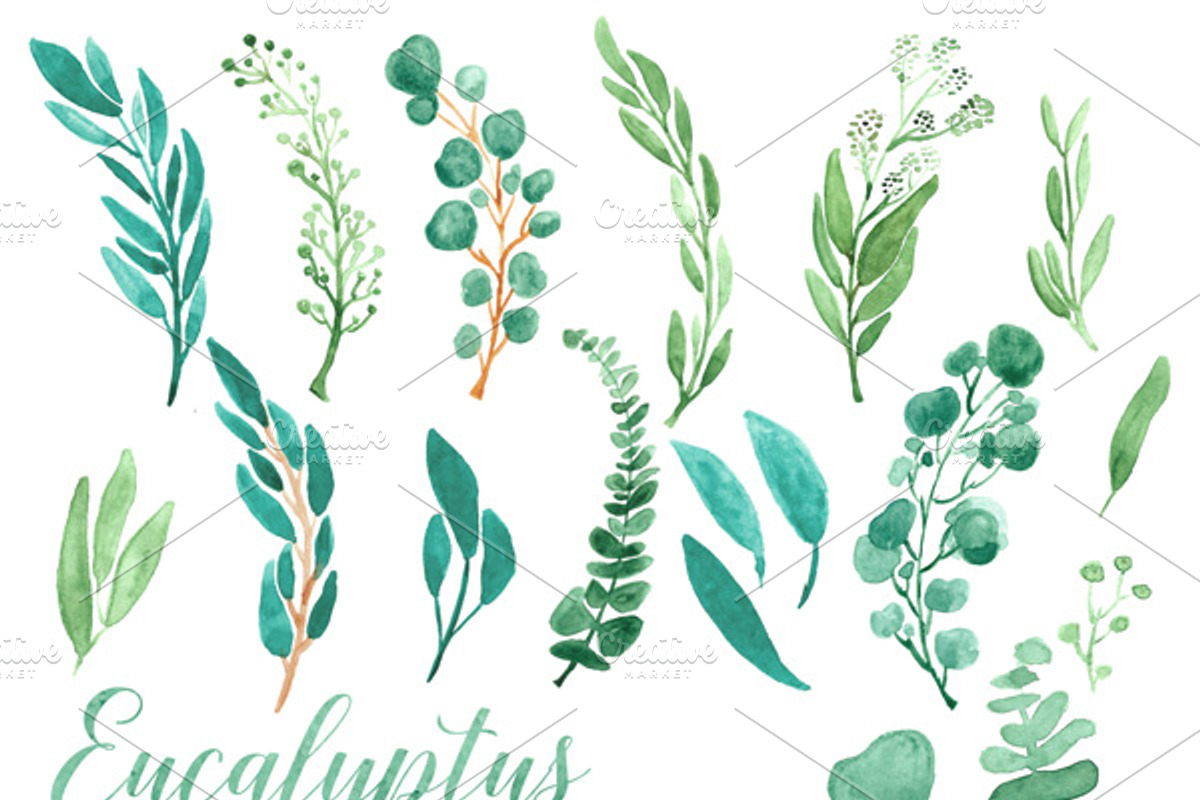 Bundle - Tropical Watercolor Leaves, an Illustration by Essem Creatives (Photo 6 of 26)