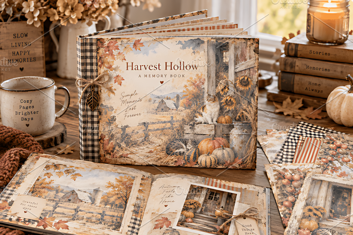 Harvest Hollow 12x12 Autumn Back, a Background Graphic by Coco Bloom (Photo 2 of 4)