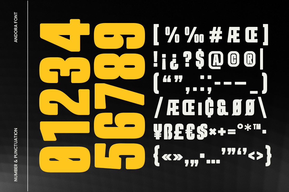 Andora - Unique Condensed Bold Font, a Sans Serif Font by TokoPress (Photo 10 of 12)
