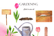 Gardening watercolor set, an Illustration by Watercolor & sketches (Thumbnail 3 of 7)