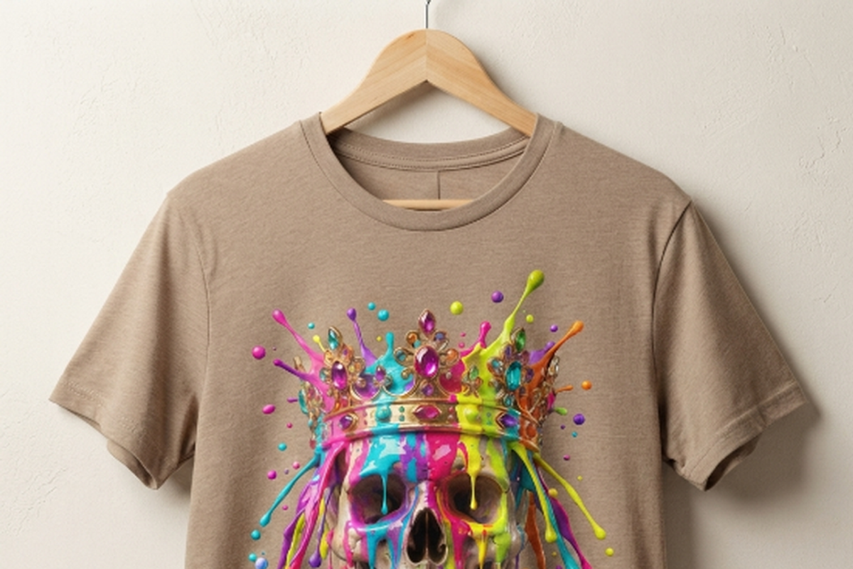 Royal Crown Skull Paint Drip, a Shirt Mockup by Vector Stall (Photo 14 of 14)