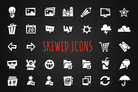 Skewed Icons